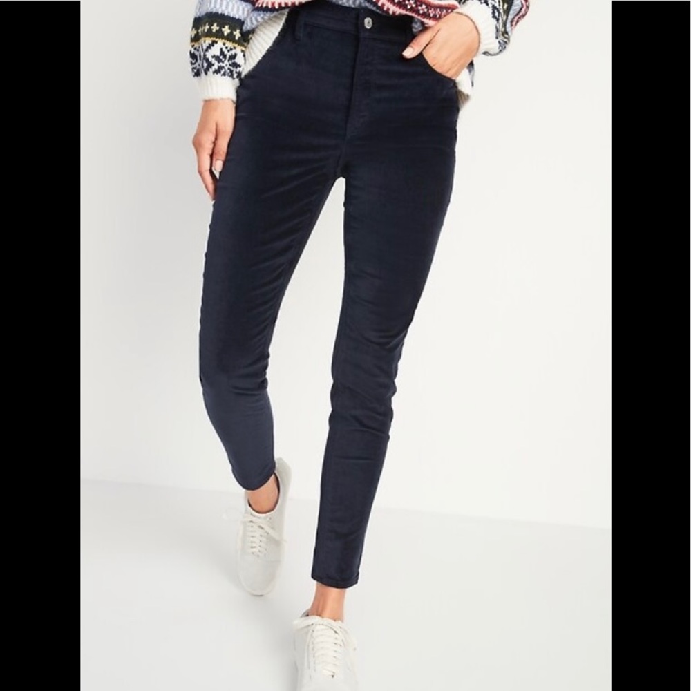 Old Navy High-Waisted Rockstar Super Skinny Velvet Jeans